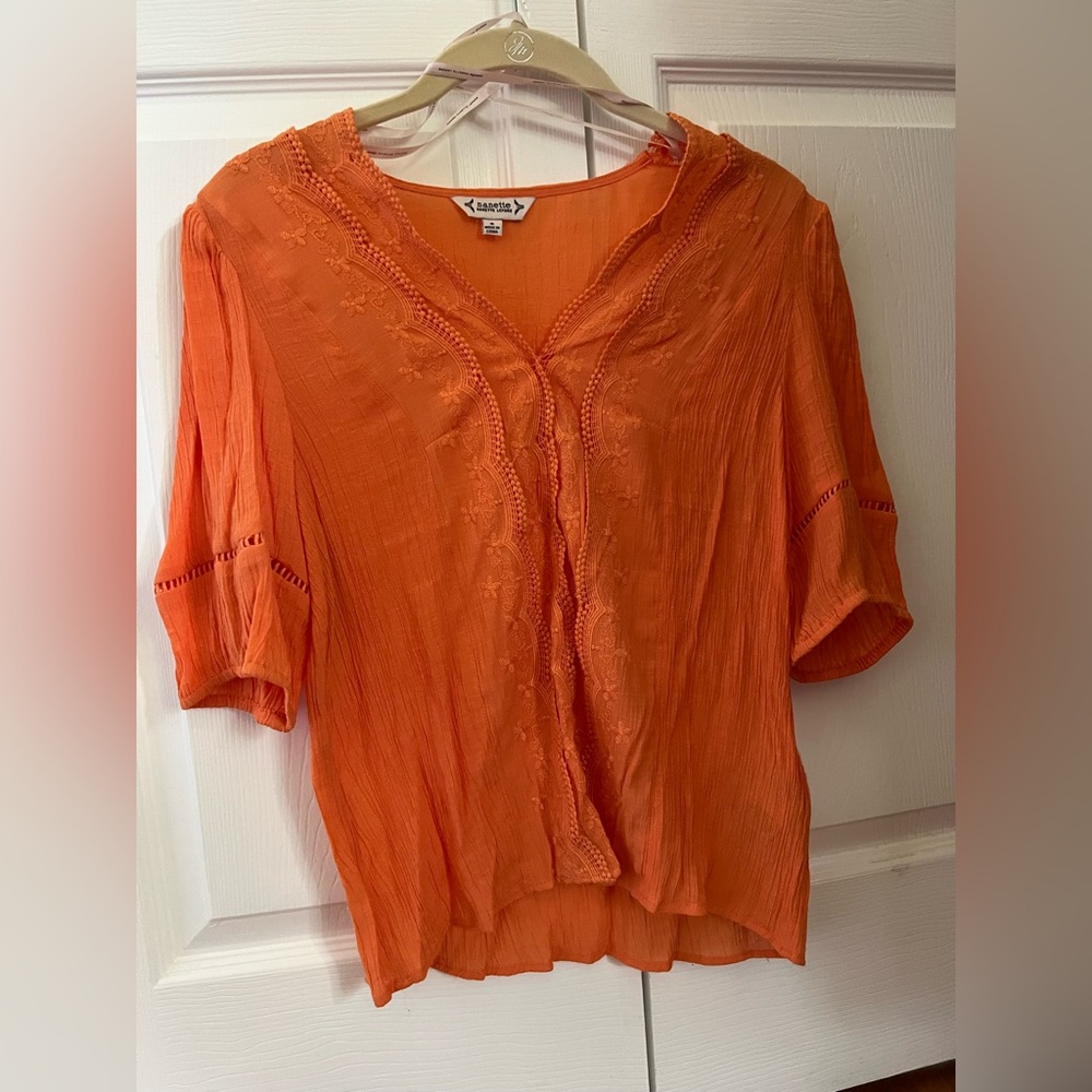Nanette Lepore Vibrant Orange Blouse